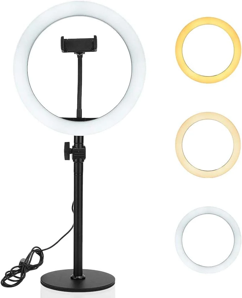 حلقه نور ال ای دی، حلقه نور ال ای دی مناسب سالن های زیبایی و تاتو، دارای 3 حالت نور برای پخش زنده و ویدیوهای یوتیوب، کیت لامپ عکاسی حلقه نور ال ای دی، حلقه نور ال ای دی مناسب سالن های زیبایی و تاتو، دارای 3 حالت نور برای پخش زنده و ویدیوهای یوتیوب، کیت لامپ عکاسی