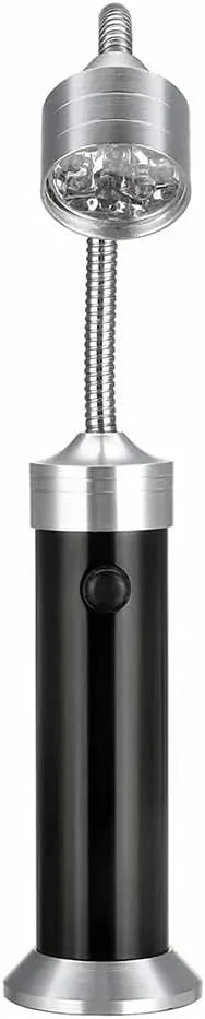 چراغ گریل باربیکیو Domary با 9 ال ای دی، پایه مغناطیسی، چراغ ابزار با جعبه پلاستیکی، چراغ قوه، چراغ شب با شلنگ انعطاف پذیر، چراغ ال ای دی برای باربیکیو خانگی، کمپینگ در فضای باز، مشکی، 2 عدد