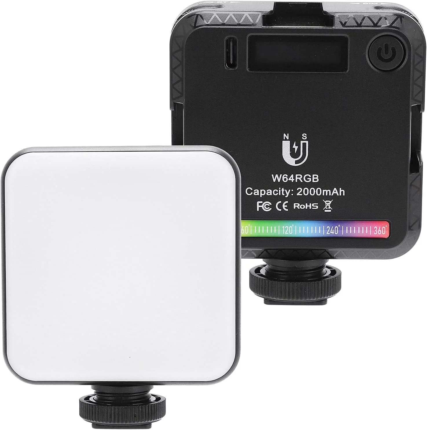 نور حلقه ای سلفی، باتری 2000 میلی آمپری، درگاه شارژ Type-C، 20 حالت نور برای عکاسی، آرایش و پخش زنده