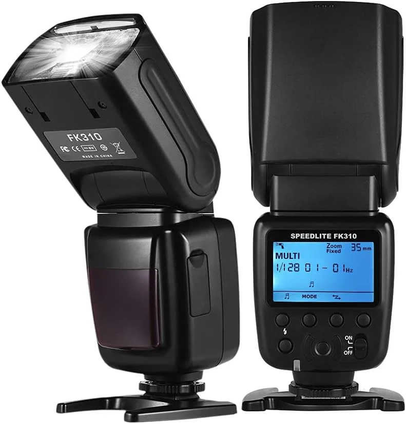 فلاش دوربین Domary، فلاش جهانی بی سیم با نور پرسرعت GN33 و صفحه نمایش LCD برای دوربین های DSLR