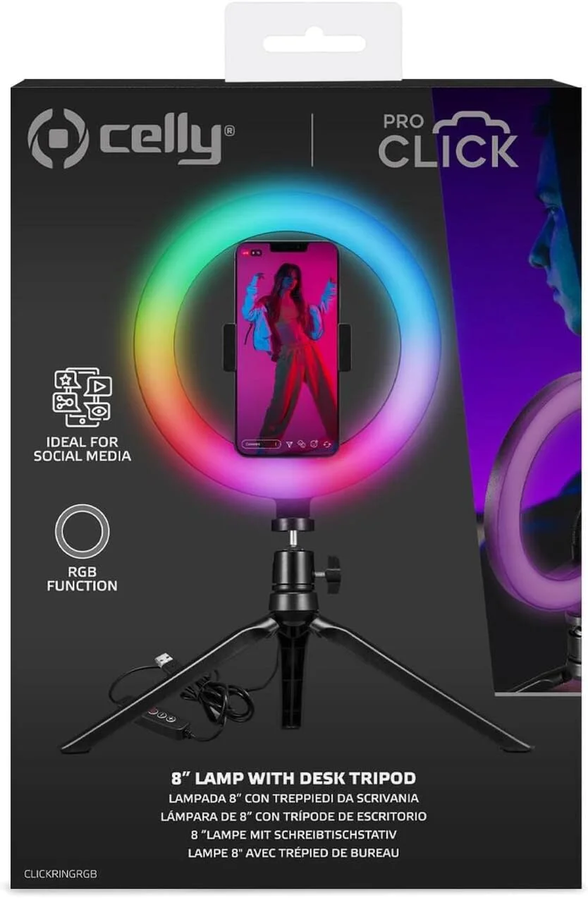 حلقه نور RGB سلی 15 سانتی متر حلقه نور RGB سلی 15 سانتی متر