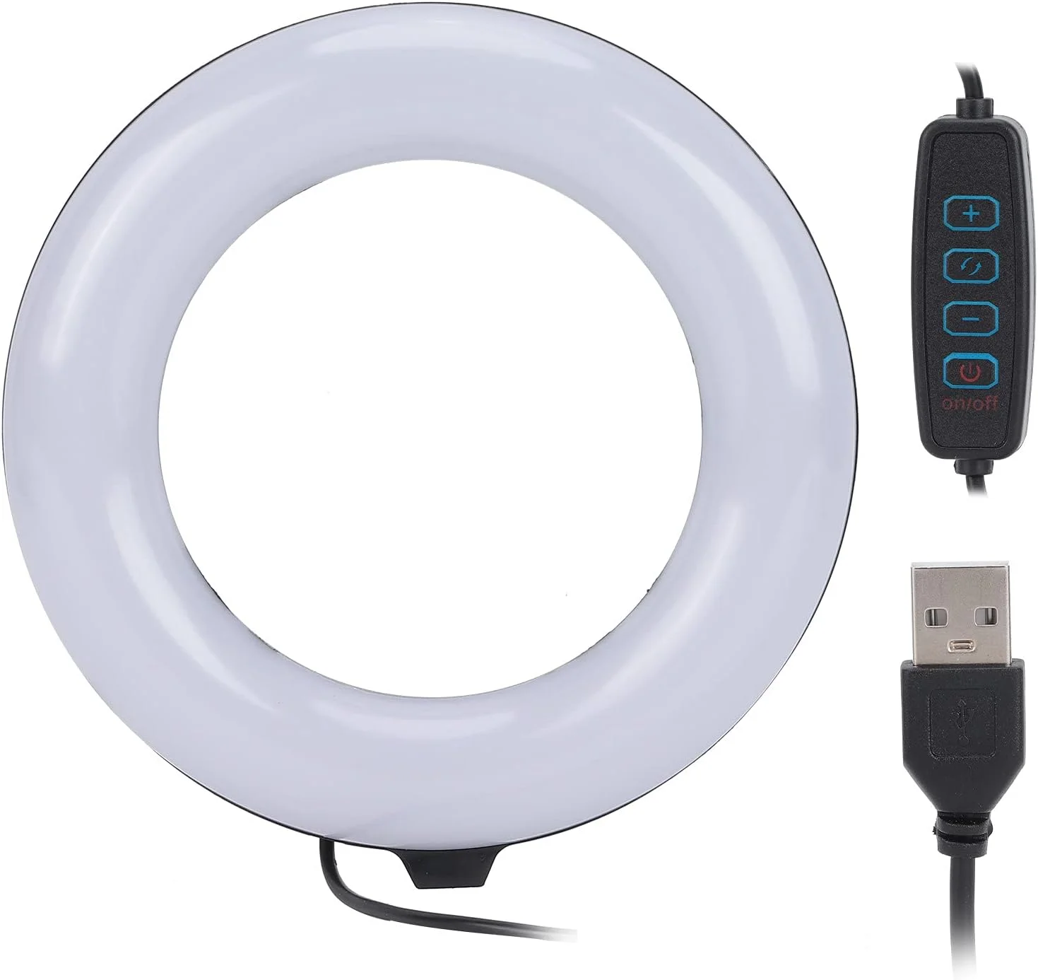 نور LED حلقه ای قابل تنظیم با منبع تغذیه USB، مناسب برای فیلمبرداری