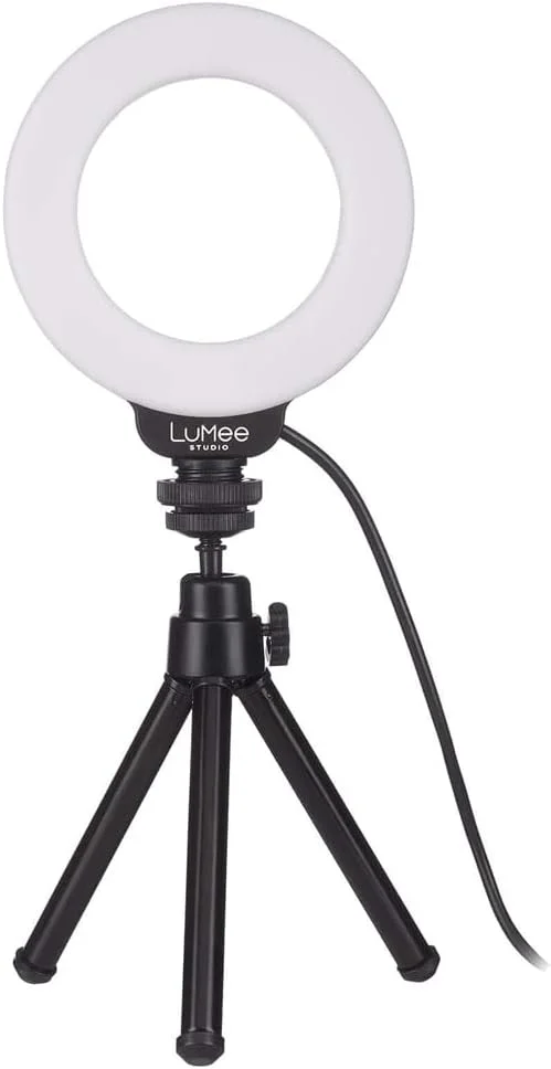 نور حلقه ای استودیو LuMee Case-Mate - به همراه پایه سه پایه - 4 اینچ - به همراه سه پایه و گیره لپ تاپ - مشکی