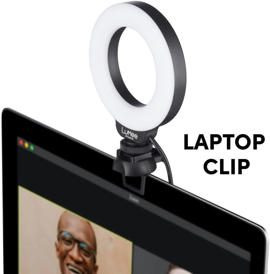 نور حلقه ای استودیو LuMee Case-Mate - به همراه پایه سه پایه - 4 اینچ - به همراه سه پایه و گیره لپ تاپ - مشکی