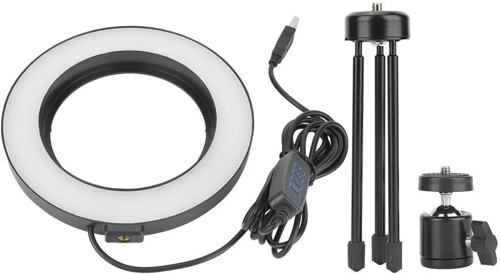 حلقه نور ال ای دی، نور مکمل ویدئویی USB، لوازم جانبی عکاسی برای آرایش و پخش زنده با پلتفرم کروی