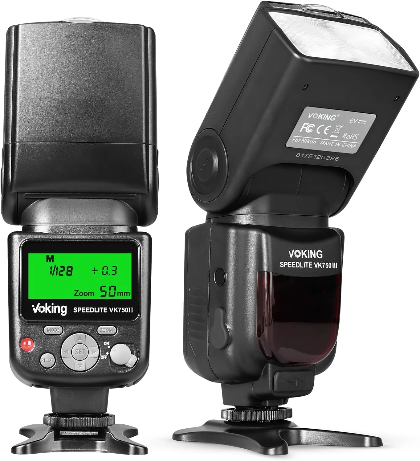 فلاش اسپیدلایت دوربین Voking VK750II TTL سازگار با Nikon D3500 D3400 D3300 D3200 D3100 D5600 D7100 D7200 D5300 D5500 D500 D850 D750 و سایر دوربین های DSLR