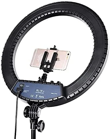 نور حلقوی Mohrim RL-18 با کنترل از راه دور و نگهدارنده 3 گوشی