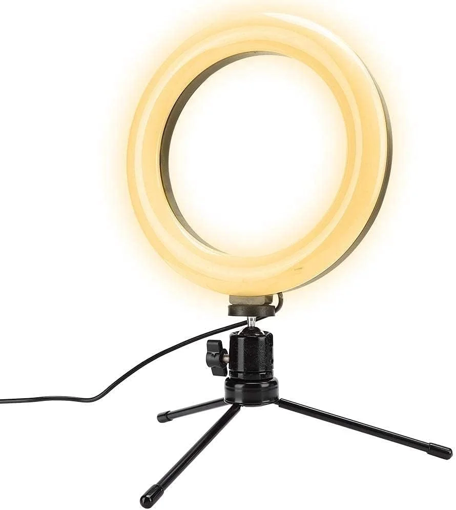 نور پرکننده زنده قابل تنظیم و قابل اعتماد، نور USB O، کامپیوتر با نور چند رنگ با طراحی تاشو سه پایه برای آرایش