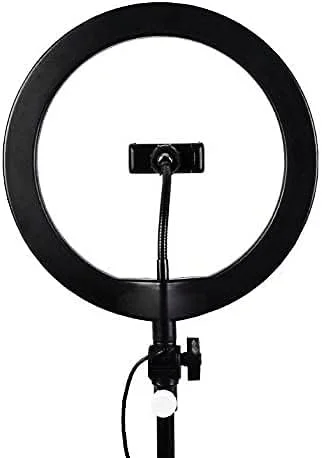 نور حلقه ای سلفی 10 اینچی Mulugeta با پایه سه پایه 210 سانتی متری به همراه نگهدارنده تلفن - نور حلقه ای برای آیفون - اندروید، پایه نور برای پخش زنده/آرایش، فیلم یوتیوب و عکاسی TikTok (210 سانتی متر)