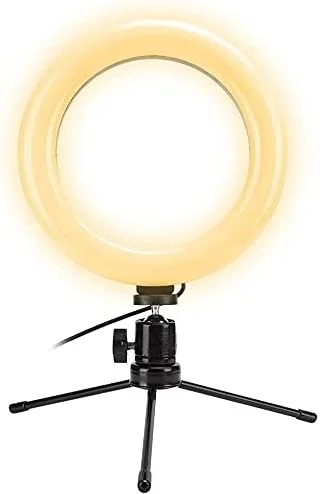 نور پرکننده زنده قابل تنظیم و قابل اعتماد، نور USB O، کامپیوتر با نور چند رنگ با طراحی تاشو سه پایه برای آرایش