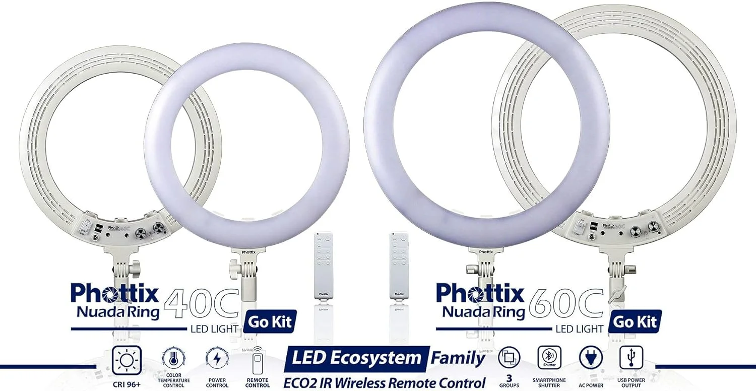 کیت نور ال ای دی حلقه ای Phottix Nuada Ring60C