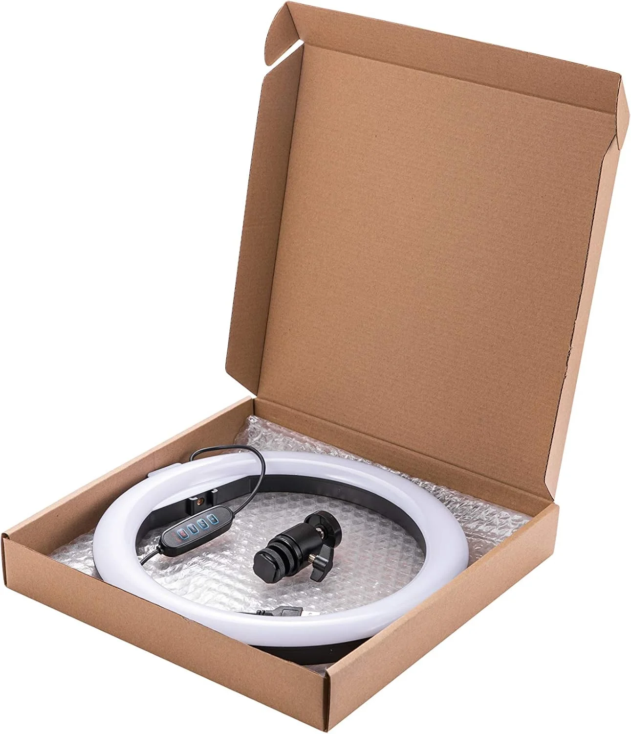 حلقه نور ال ای دی Peopoly برای فالو - نگهدارنده برای پخش زنده/آرایش/ویدیو یوتیوب/تیک تاک، سازگار با اکثر تلفن ها.