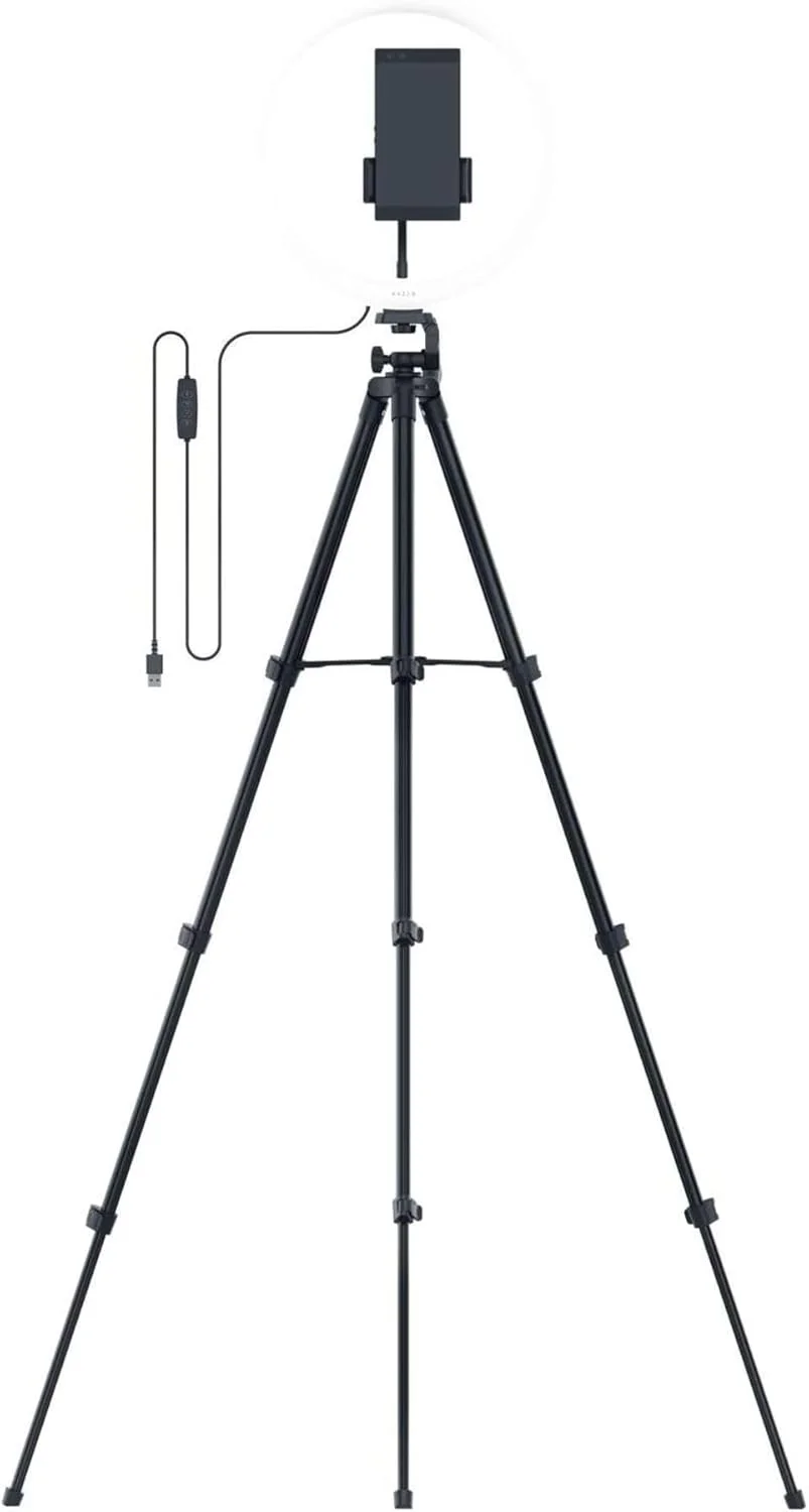 حلقه نور ریزر با نور سفید گرم، سفید متعادل و سفید سرد - لامپ ال ای دی مشکی