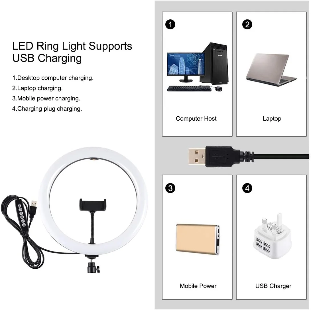 نور حلقه ای ال ای دی دیمر پذیر RGBW با سطح منحنی PULUZ 11.8 اینچی و پایه سه پایه 1.1 متری، کیت نورپردازی ویدئویی و عکاسی برای پخش زنده، به همراه هد توپی سه پایه و گیره تلفن برای آرایش و استریم زنده