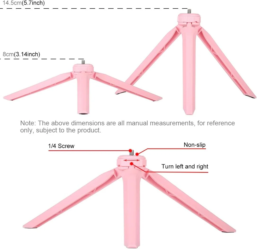 نور حلقه ای 6.2 اینچی PULUZ و پایه رومیزی سه پایه USB با 3 حالت نور LED قابل تنظیم برای ولاگ، سلفی، عکاسی و فیلمبرداری با هد توپی سه پایه کفش سرد برای آرایش، پخش زنده