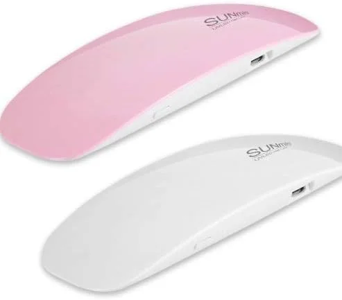 چراغ ال ای دی فرابنفش خورشیدی مینی 6 وات و ابزار ناخن قابل حمل با کابل USB، یک سایز، رنگ لاک ناخن به صورت تصادفی ارسال می شود (سایز: چراغ ناخن)