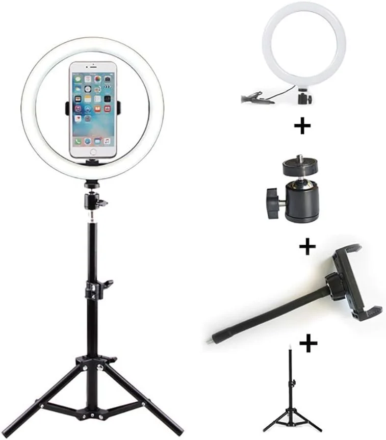 نور حلقه ای نگهدارنده گوشی موبایل 10 اینچی KOASDNI، نور پرکننده عکاسی زیبایی، مناسب برای عکاسی، طراحی ناخن، سلفی (سایز: 50 سانتی متر) نور حلقه ای نگهدارنده گوشی موبایل 10 اینچی KOASDNI، نور پرکننده عکاسی زیبایی، مناسب برای عکاسی، طراحی ناخن، سلفی (سایز: 50 سانتی متر)
