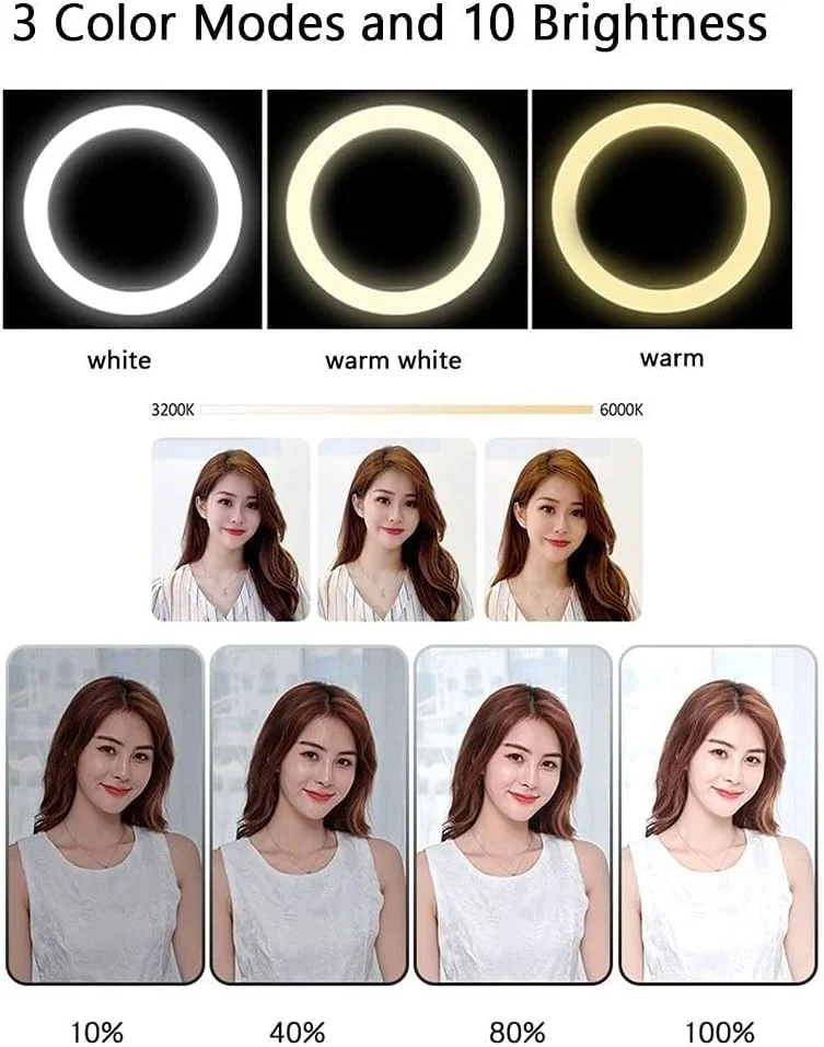 حلقه نور 12.9 اینچی با پایه، سه پایه جمع شونده 170 سانتی متر / 66.9 اینچ | 210 سانتی متر / 82 اینچ، حلقه نور سلفی با نگهدارنده تلفن برای پخش زنده / آرایش / عکاسی / ضبط ویدیو (رنگ: نوع A، اندازه: 170 سانتی متر) حلقه نور 12.9 اینچی با پایه، سه پایه جمع شونده 170 سانتی متر / 66.9 اینچ | 210 سانتی متر / 82 اینچ، حلقه نور سلفی با نگهدارنده تلفن برای پخش زنده / آرایش / عکاسی / ضبط ویدیو (رنگ: نوع A، اندازه: 170 سانتی متر)