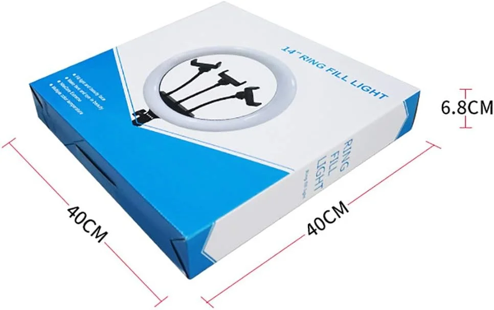 حلقه نور سلفی NAOR، حلقه نور LED با پایه سه پایه 210 سانتی متری، حلقه نور با 3 حالت نور با نگهدارنده تلفن همراه، نور پرکننده حلقه USB داخلی برای فیلم های YouTube و آرایش/عکاسی زنده (14 اینچ - سه)