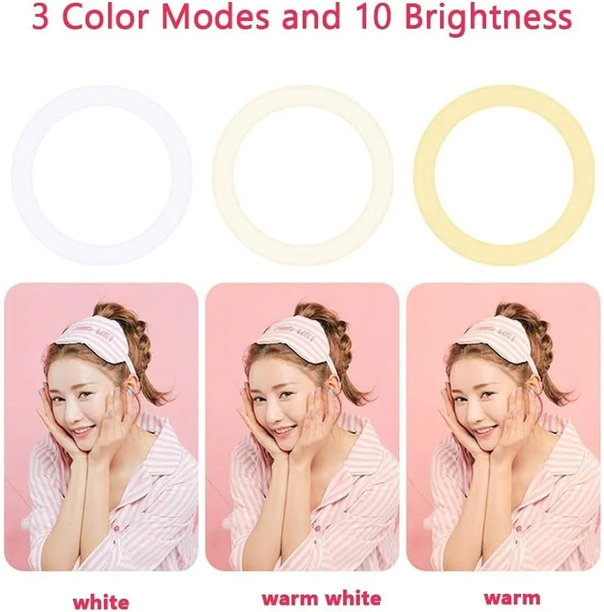 نور حلقه ای سلفی 10 اینچی YXCKG با پایه و نگهدارنده تلفن، نور حلقه ای LED با کنترل از راه دور بلوتوث برای پخش زنده و ویدیوهای یوتیوب، آرایش، عکاسی، ولاگ (اندازه: 50 سانتی متر ارتفاع) نور حلقه ای سلفی 10 اینچی YXCKG با پایه و نگهدارنده تلفن، نور حلقه ای LED با کنترل از راه دور بلوتوث برای پخش زنده و ویدیوهای یوتیوب، آرایش، عکاسی، ولاگ (اندازه: 50 سانتی متر ارتفاع)