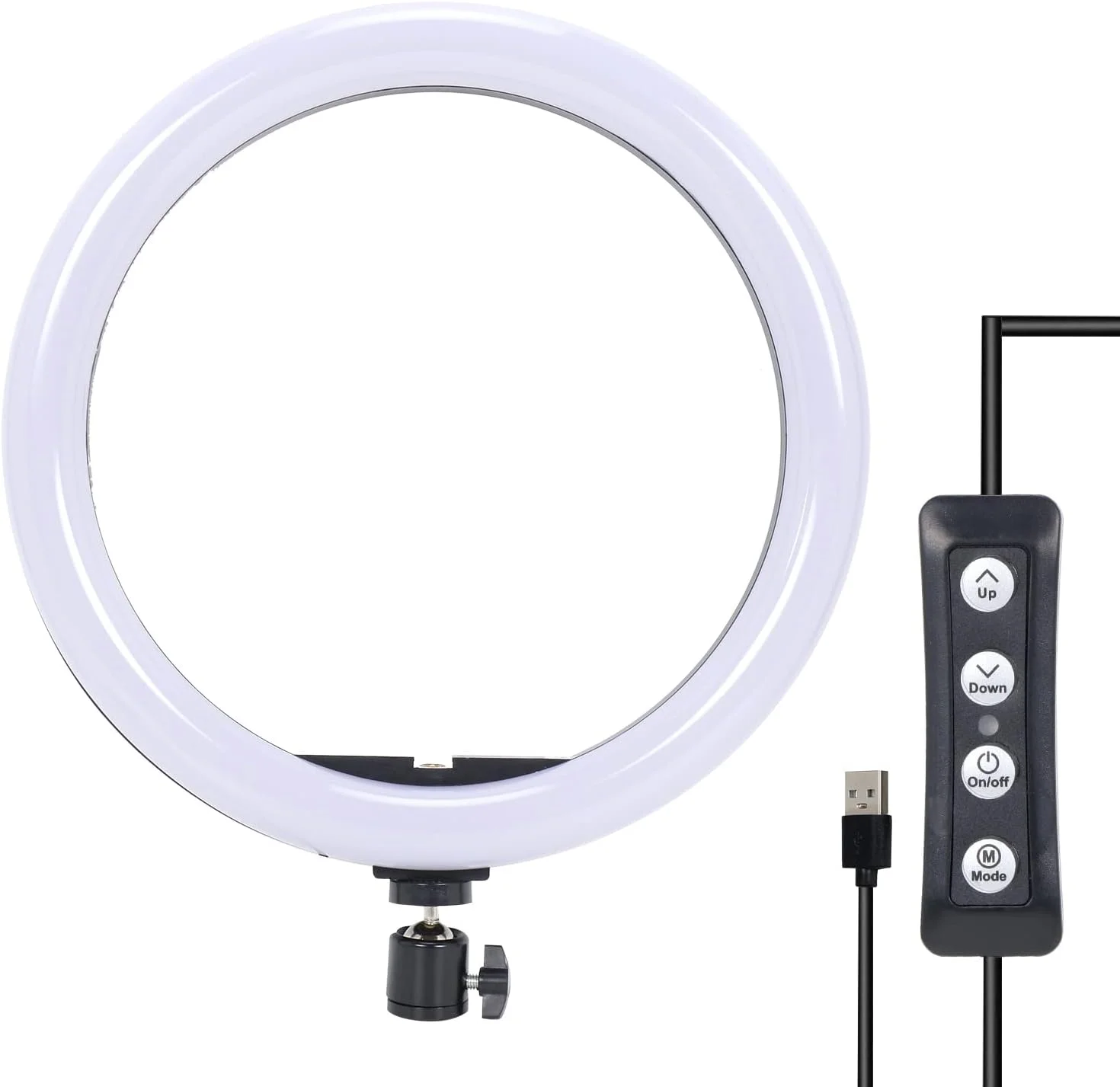 حلقه نور ال ای دی حرفه ای 30 سانتی متری فوتون مدل PH12RL به همراه نگهدارنده موبایل | ال ای دی: SMD 162pcs | 1 نگهدارنده موبایل انعطاف پذیر | کنترل شدت نور | کنترل دمای رنگ | کنترل از راه دور داخلی | بدون گرما