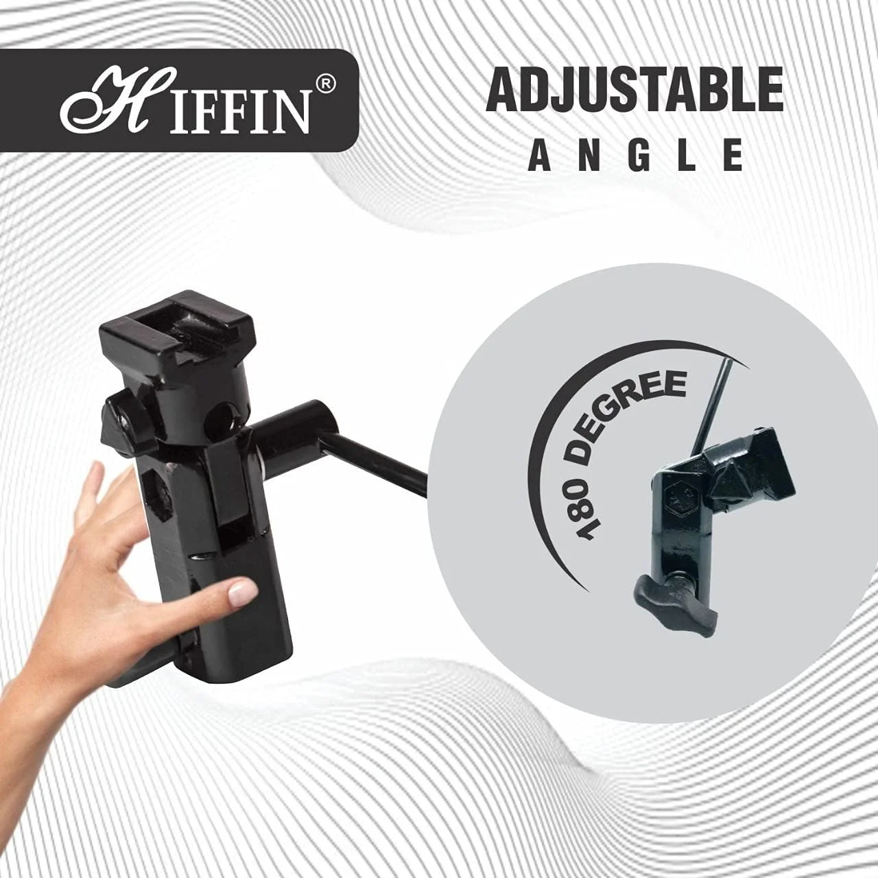 نگهدارنده چتر فلاش HIFFIN® S1، پایه نگهدارنده چتر نور فلاش سنگین (آلومینیوم CNC) رنگ مشکی نگهدارنده چتر فلاش HIFFIN® S1، پایه نگهدارنده چتر نور فلاش سنگین (آلومینیوم CNC) رنگ مشکی