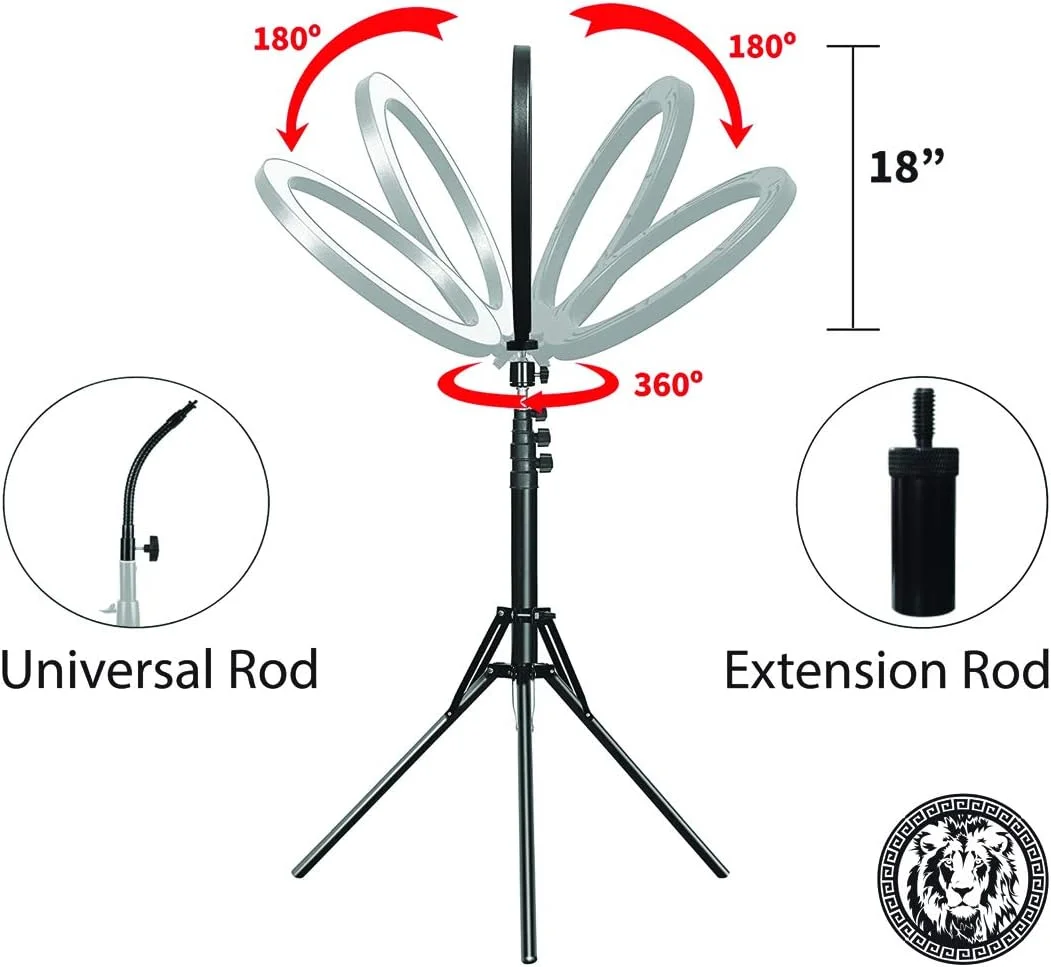 رینگ لایت 18 اینچی Mane Tame، دو رنگ