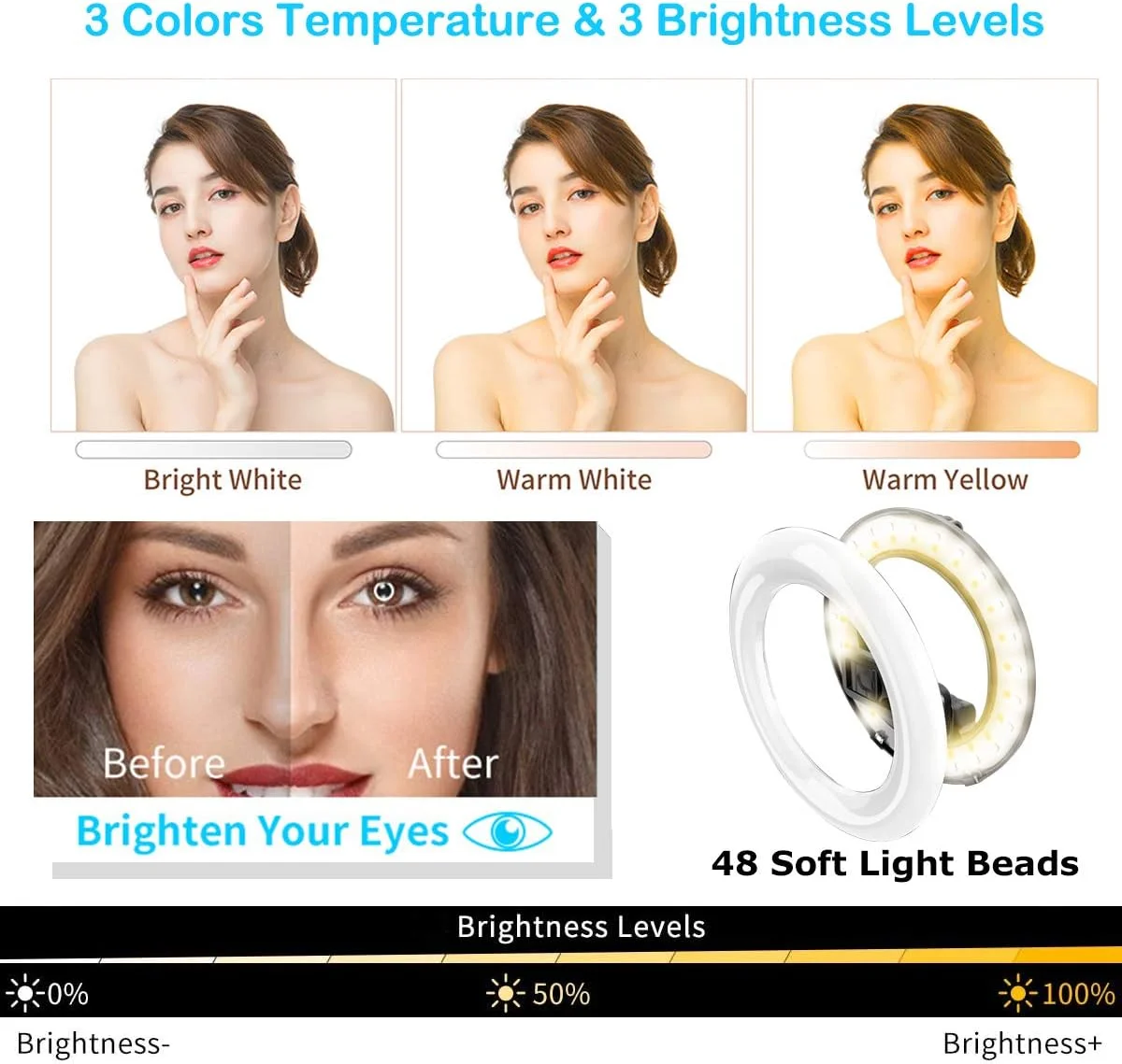 پایه سلفی با رینگ لایت 6 اینچی، سه پایه و نگهدارنده تلفن، پایه سلفی قابل حمل 3 در 1 با نور LED، سه پایه با کنترل از راه دور بلوتوث، 3 رنگ قابل تنظیم برای ویدیوهای یوتیوب، تیک تاک، پخش زنده و آرایش پایه سلفی با رینگ لایت 6 اینچی، سه پایه و نگهدارنده تلفن، پایه سلفی قابل حمل 3 در 1 با نور LED، سه پایه با کنترل از راه دور بلوتوث، 3 رنگ قابل تنظیم برای ویدیوهای یوتیوب، تیک تاک، پخش زنده و آرایش