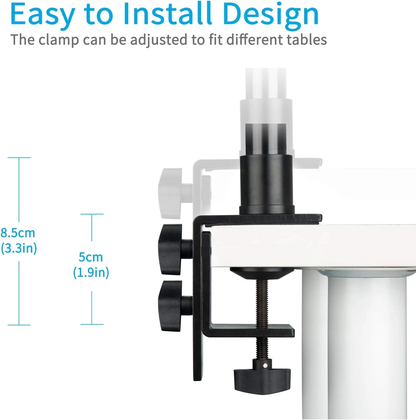 پایه نور رومیزی INSSTRO، پایه قابل تنظیم 33.8-56.9 سانتی متری با پیچ 1/4 اینچی برای نور حلقه ای LED / پنل LED، پایه نور رومیزی برای آرایش، سلفی، یوتیوب، پخش زنده پایه نور رومیزی INSSTRO، پایه قابل تنظیم 33.8-56.9 سانتی متری با پیچ 1/4 اینچی برای نور حلقه ای LED / پنل LED، پایه نور رومیزی برای آرایش، سلفی، یوتیوب، پخش زنده