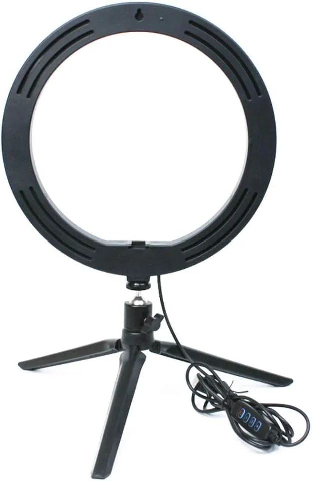 نور حلقه ای ال ای دی SHYYL، نور پرکننده 10 اینچی با سه پایه، منبع تغذیه USB با قابلیت تنظیم نور، برای ویدیوهای یوتیوب، سلفی، آرایش، پخش زنده، ولاگ، دوربین، عکاسی نور حلقه ای ال ای دی SHYYL، نور پرکننده 10 اینچی با سه پایه، منبع تغذیه USB با قابلیت تنظیم نور، برای ویدیوهای یوتیوب، سلفی، آرایش، پخش زنده، ولاگ، دوربین، عکاسی