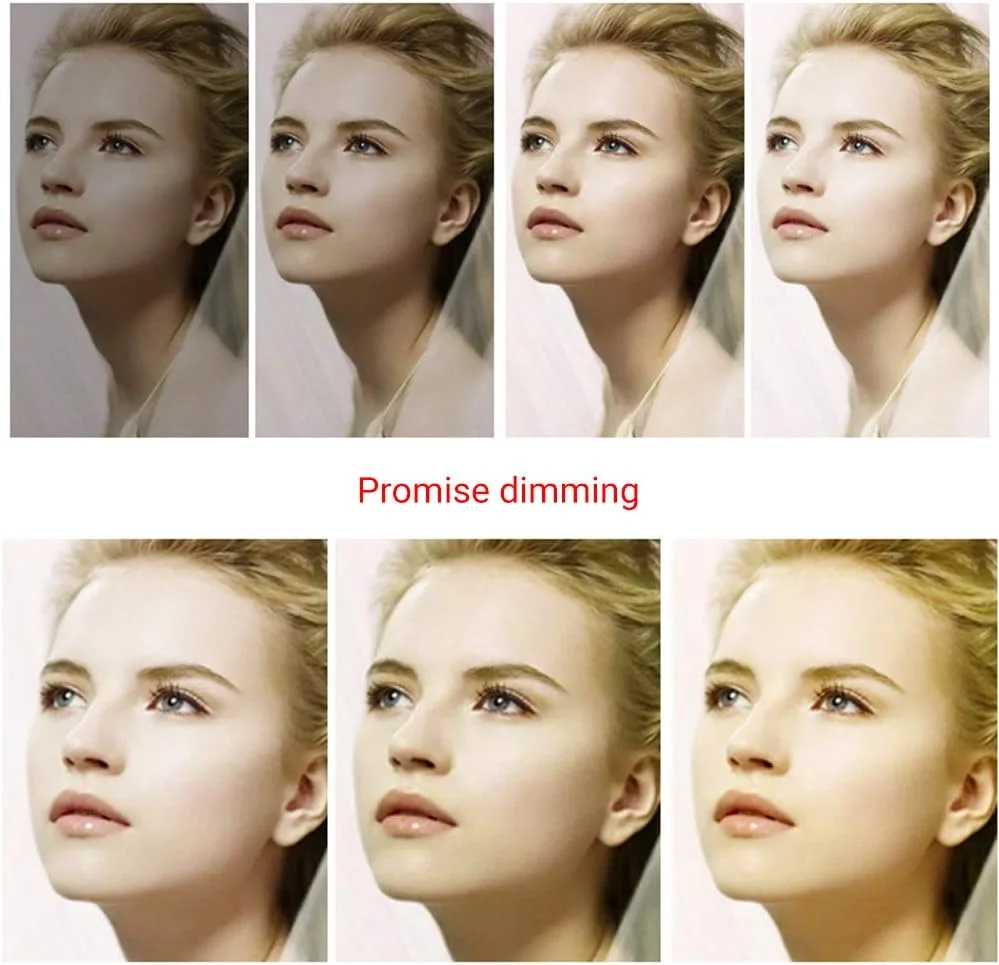 نور حلقه ای ال ای دی SHYYL، نور پرکننده 18 اینچی (همراه با سه پایه)، کنترل از راه دور با کم نور شدن پیوسته، برای ویدیوهای یوتیوب، سلفی، آرایش، پخش زنده، ولاگ، دوربین، عکاسی