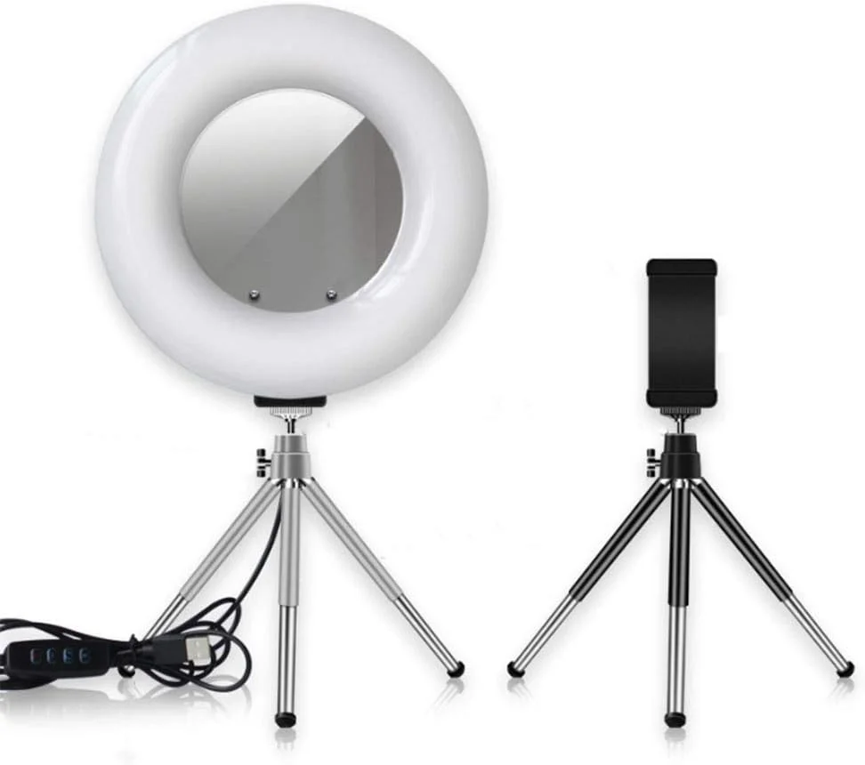 نور پُرکننده LED سلف تایمر 22 سانتیمتری (8.6 اینچی)، نور حلقوی دیمرپذیر با سه حالت، دارای نگهدارنده مستقل تلفن همراه، مناسب برای پخش زنده/تیکتاک/ویدیوهای یوتیوب/آرایش/نورپردازی نور پُرکننده LED سلف تایمر 22 سانتیمتری (8.6 اینچی)، نور حلقوی دیمرپذیر با سه حالت، دارای نگهدارنده مستقل تلفن همراه، مناسب برای پخش زنده/تیکتاک/ویدیوهای یوتیوب/آرایش/نورپردازی