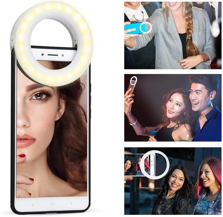 نور سلفی XJ-19 قابل شارژ با 40 ال ای دی و دمای رنگ 3200K-6500K مناسب برای آرایش، پخش زنده و کنسرت نور سلفی XJ-19 قابل شارژ با 40 ال ای دی و دمای رنگ 3200K-6500K مناسب برای آرایش، پخش زنده و کنسرت