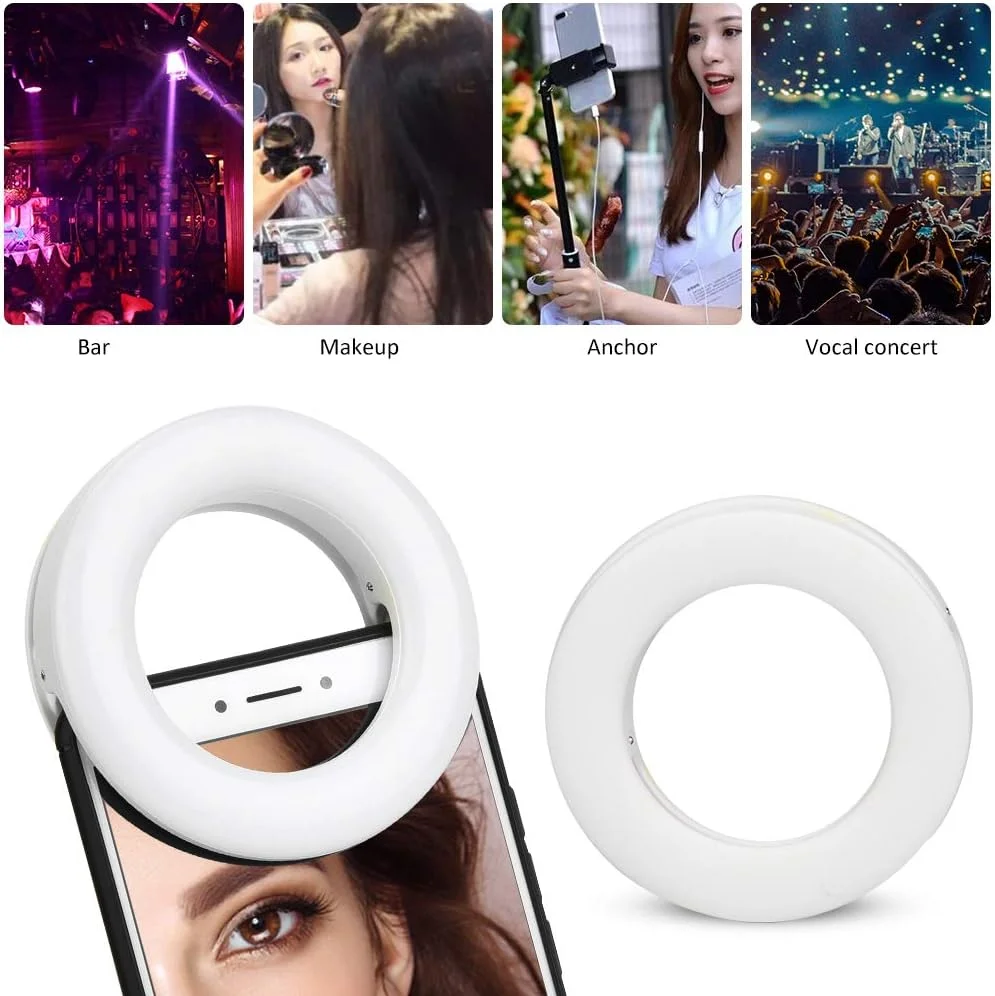 نور سلفی XJ-19 قابل شارژ با 40 ال ای دی و دمای رنگ 3200K-6500K مناسب برای آرایش، پخش زنده و کنسرت نور سلفی XJ-19 قابل شارژ با 40 ال ای دی و دمای رنگ 3200K-6500K مناسب برای آرایش، پخش زنده و کنسرت