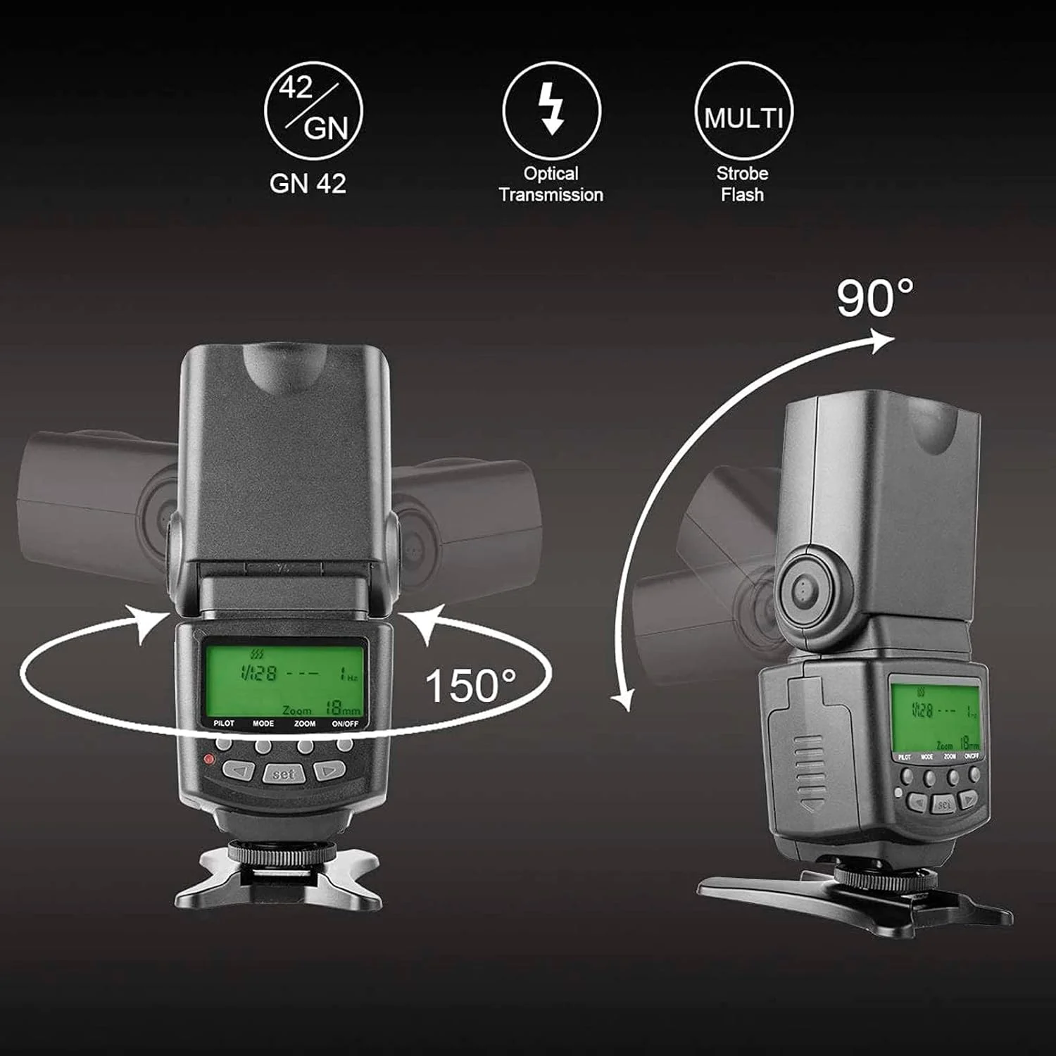 فلاش اکسترنال Meike MK430 E-TTL سازگار با دوربین های 70D 77D 80D Rebel T7i T6i T6s T6 T5i T5 T4i T3i SL2 و سایر دوربین های EOS DSLR