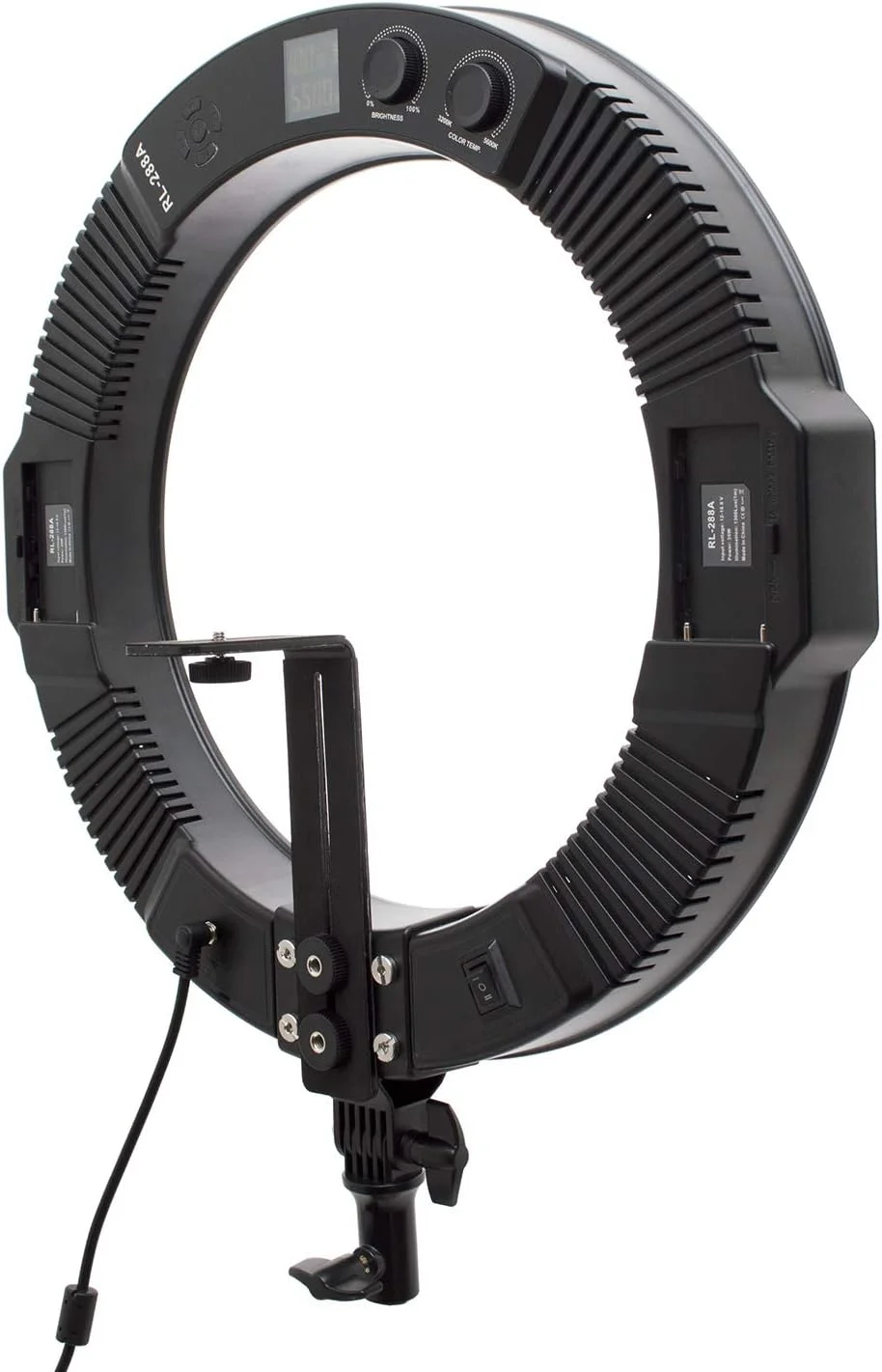 نور حلقوی COOPIC Create Cool Pictures RL-288A دو رنگ 3200K-5600K با قابلیت تنظیم نور CRI >95 اندازه 19 اینچ مناسب برای عکس دوربین، آرایش، پخش زنده، پرتره، استودیو یوتیوب، فیلمبرداری، وبلاگ نویسی و غیره