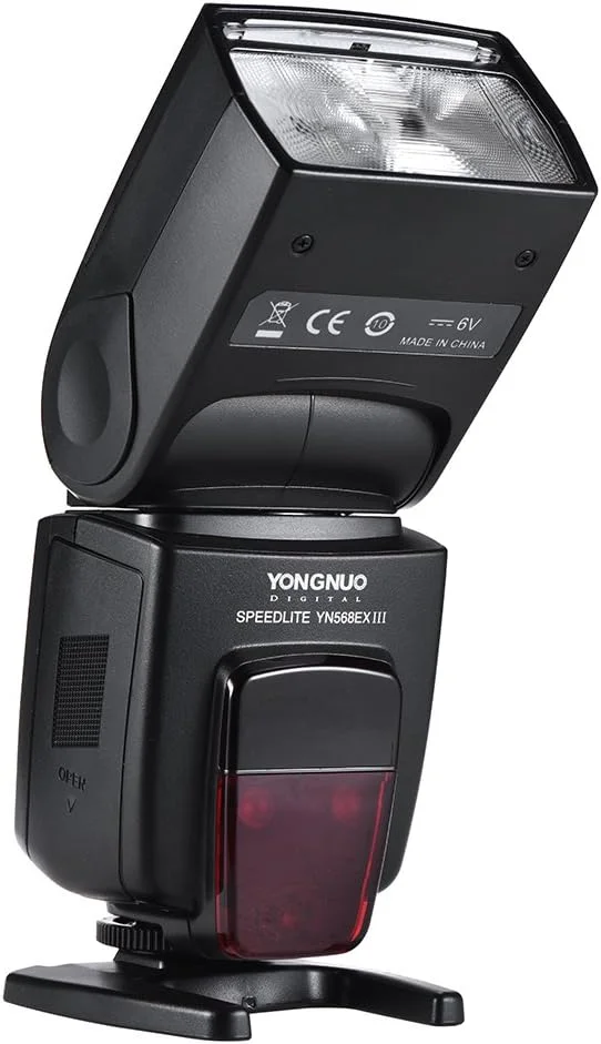 فلاش اسپیدلایت بی‌سیم Yongnuo Yn568Ex Iii Ttl Master Slave با عدد راهنمای 58 و سرعت همگام‌سازی 1/8000 ثانیه و قابلیت ارتقاء فریمور از طریق USB، مناسب دوربین‌های DSLR کانن