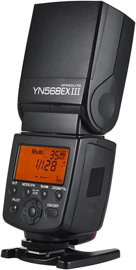 فلاش اسپیدلایت بی‌سیم Yongnuo Yn568Ex Iii Ttl Master Slave با عدد راهنمای 58 و سرعت همگام‌سازی 1/8000 ثانیه و قابلیت ارتقاء فریمور از طریق USB، مناسب دوربین‌های DSLR کانن
