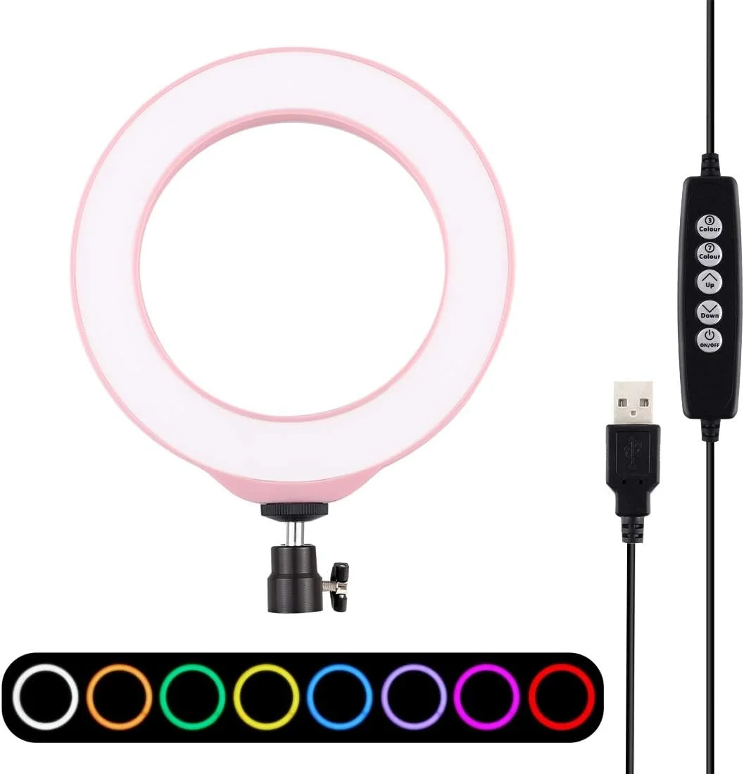 نور حلقه ای ال ای دی 6.2 اینچی PULUZ با USB، دارای 10 حالت و 8 رنگ RGBW با قابلیت تنظیم نور، به همراه پایه نگهدارنده کفشک سرد و سه پایه توپی برای آرایش، تولید محتوا و تجهیزات فیلمبرداری یوتیوب نور حلقه ای ال ای دی 6.2 اینچی PULUZ با USB، دارای 10 حالت و 8 رنگ RGBW با قابلیت تنظیم نور، به همراه پایه نگهدارنده کفشک سرد و سه پایه توپی برای آرایش، تولید محتوا و تجهیزات فیلمبرداری یوتیوب
