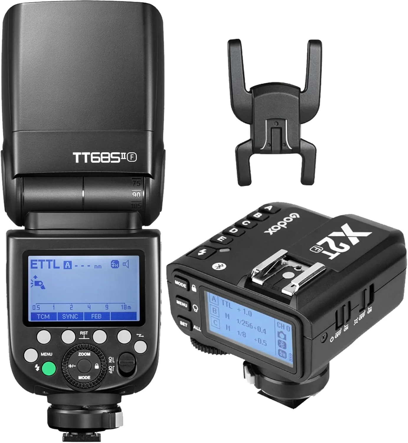 فلاش اسپیدلایت بی سیم گودکس TT685II-F TTL GN60 2.4GHz HSS 1/8000s به همراه فرستنده تریگر فلاش بی سیم X2T-F سازگار با دوربین های فوجی