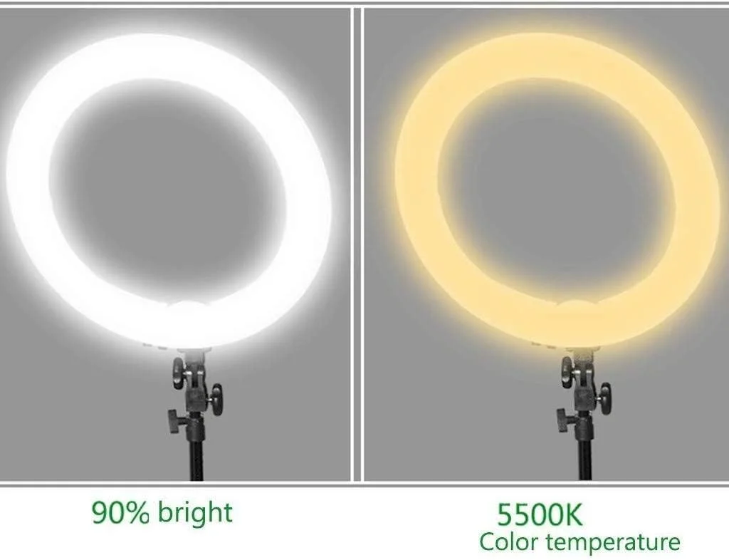 حلقه نور، ست حلقه نور 18 اینچی با دمای رنگی دوگانه، نور پرکننده زنده آینه آرایشی LED مناسب برای عکاسی زیبایی و استفاده در زیبایی ناخن، همراه با پایه سه پایه حلقه نور، ست حلقه نور 18 اینچی با دمای رنگی دوگانه، نور پرکننده زنده آینه آرایشی LED مناسب برای عکاسی زیبایی و استفاده در زیبایی ناخن، همراه با پایه سه پایه