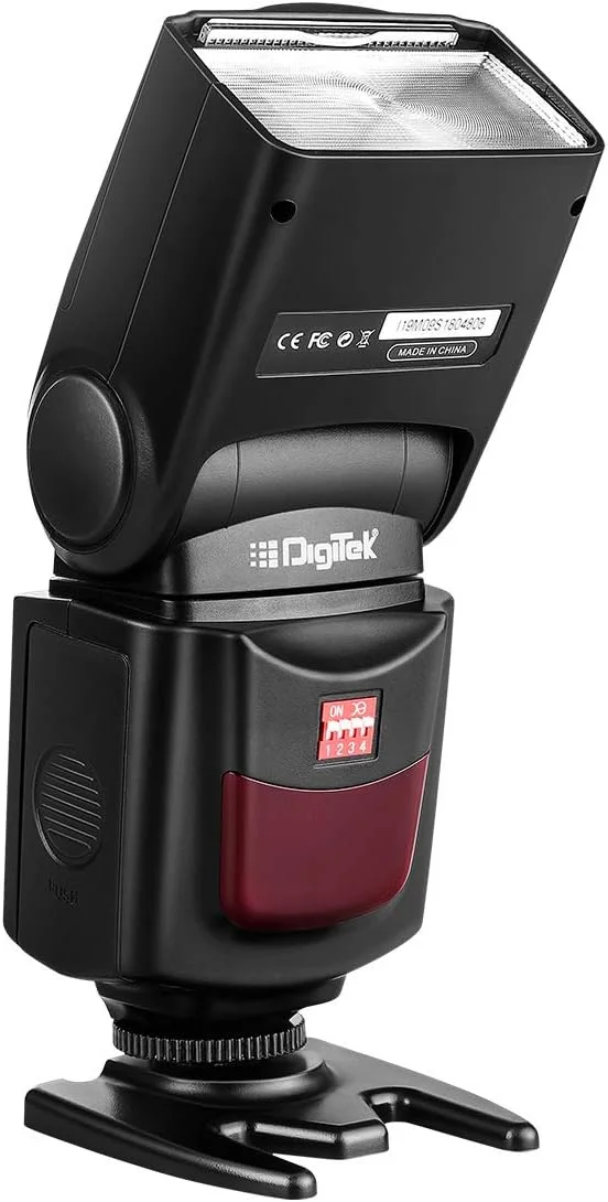 فلاش اسپیدلایت الکترونیکی یونیورسال DIGITEK® (DFL-088) برای دوربین های DSLR کانن نیکون پنتاکس المپوس با مانت هات شو استاندارد (بدون تریگر)