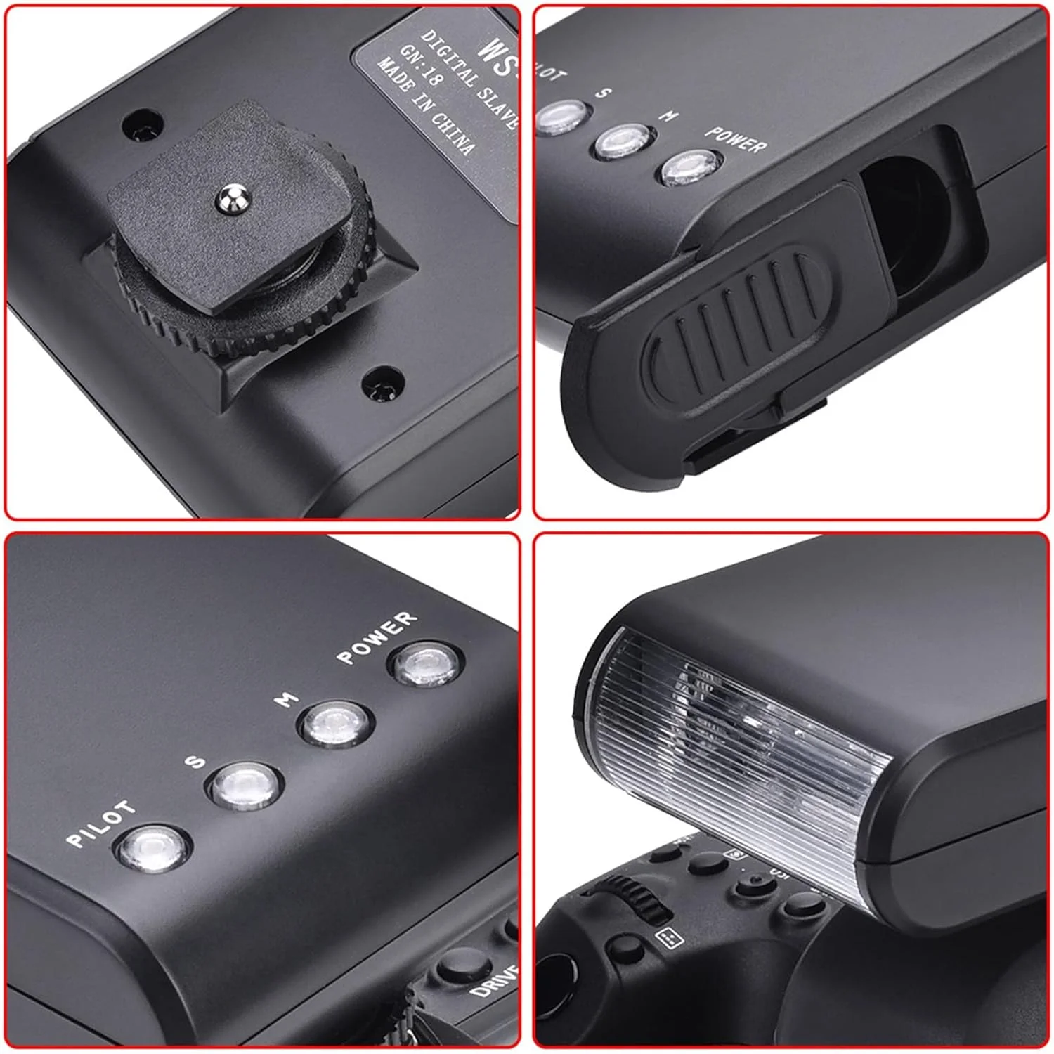 فلاش کوچک Pomya، فلاش اکسترنال دیجیتال قابل حمل، فلاش با پایه هات شو برای دوربین های DSLR فلاش کوچک Pomya، فلاش اکسترنال دیجیتال قابل حمل، فلاش با پایه هات شو برای دوربین های DSLR