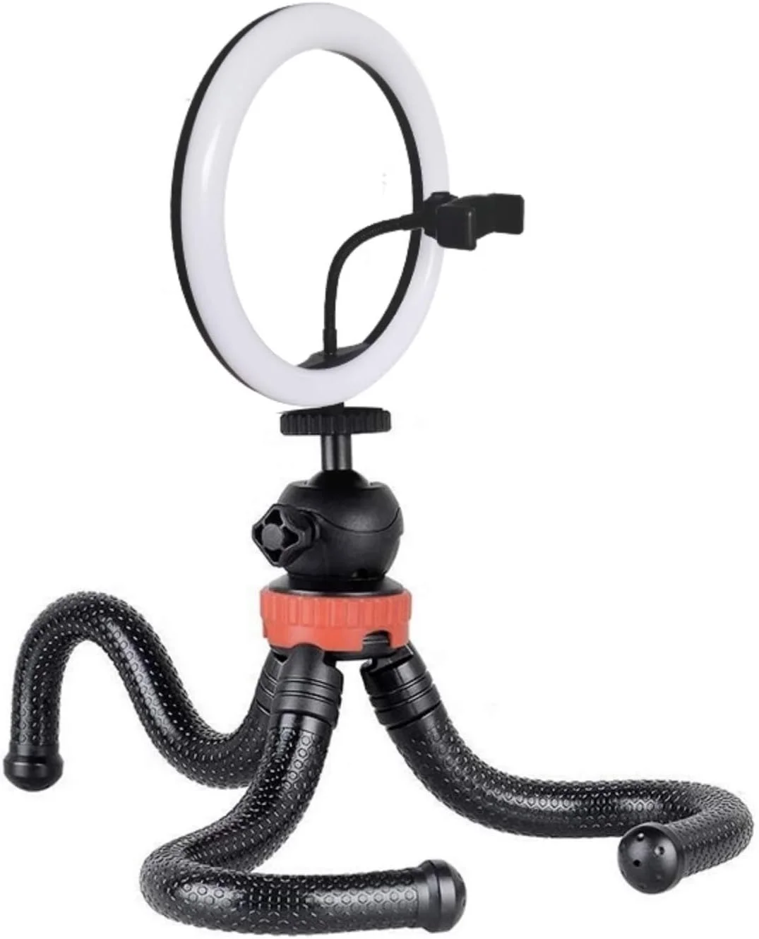 حلقه نور سلفی LED جدید Yuyue با قطر 10 اینچ به همراه نگهدارنده تلفن همراه، میله انعطاف پذیر و سر توپی آلومینیومی حلقه نور سلفی LED جدید Yuyue با قطر 10 اینچ به همراه نگهدارنده تلفن همراه، میله انعطاف پذیر و سر توپی آلومینیومی