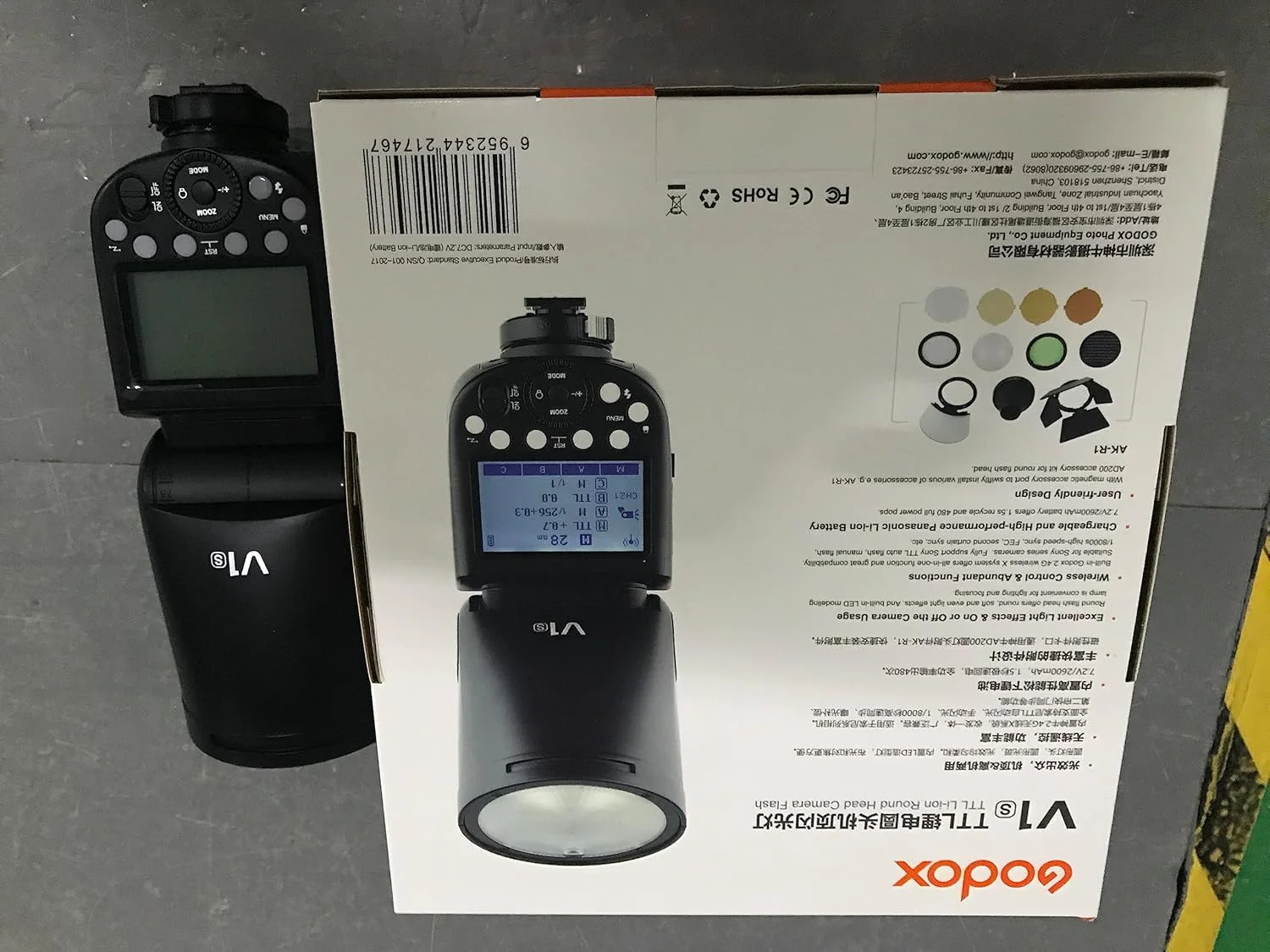 فلاش اسپیدلایت حرفه ای گودکس V1S با سر گرد و زوم فرسنل بی سیم 2.4G برای سونی a7RII a7R a58 a99 ILCE6000L a7RIII a7R3 a9 a77II a77 a350 + کیت لوازم جانبی گودکس AK-R1 فلاش اسپیدلایت حرفه ای گودکس V1S با سر گرد و زوم فرسنل بی سیم 2.4G برای سونی a7RII a7R a58 a99 ILCE6000L a7RIII a7R3 a9 a77II a77 a350 + کیت لوازم جانبی گودکس AK-R1