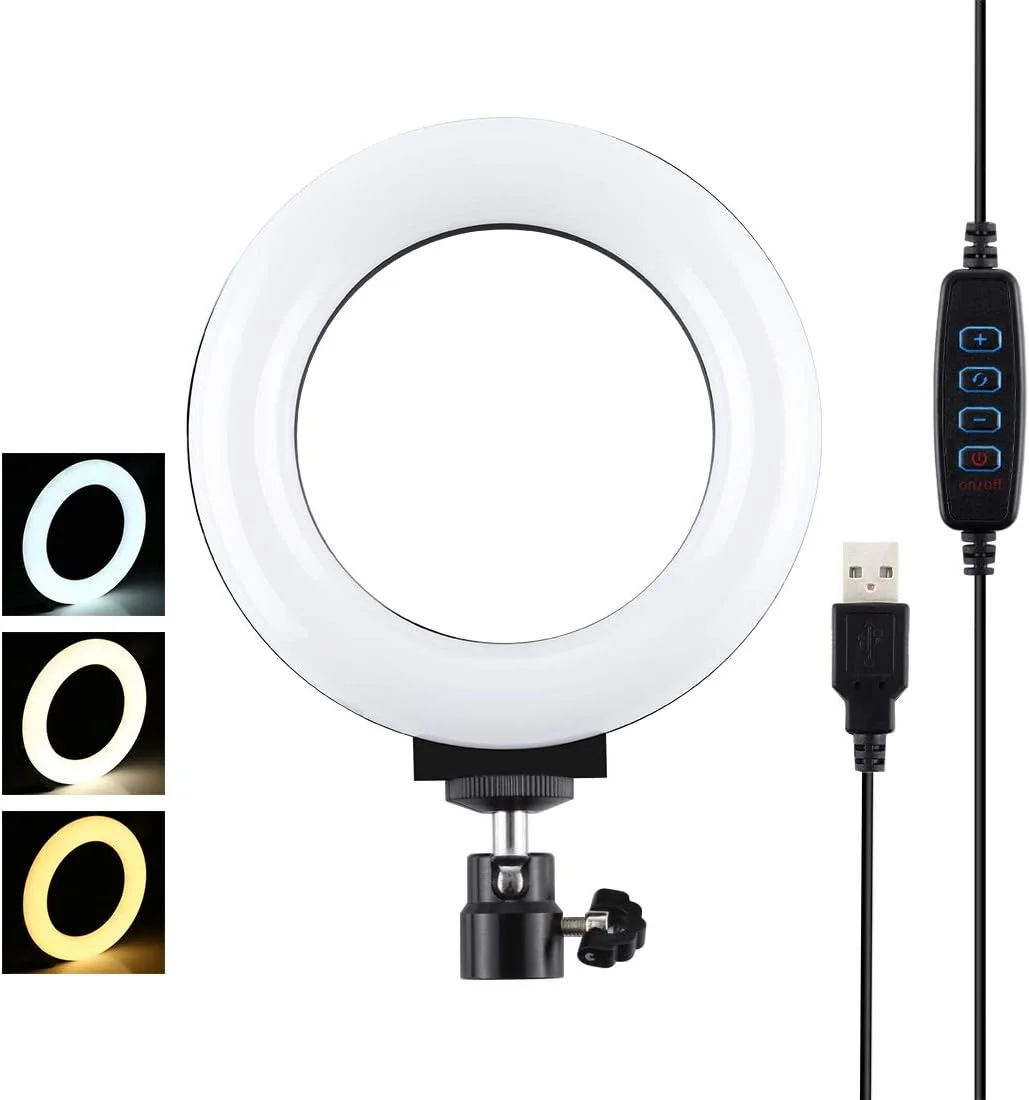نور حلقه ای ال ای دی سلفی PULUZ 4.6 اینچی با پایه سه پایه کفش سرد برای آرایش و تجهیزات وبلاگ نویسی ویدیویی یوتیوب