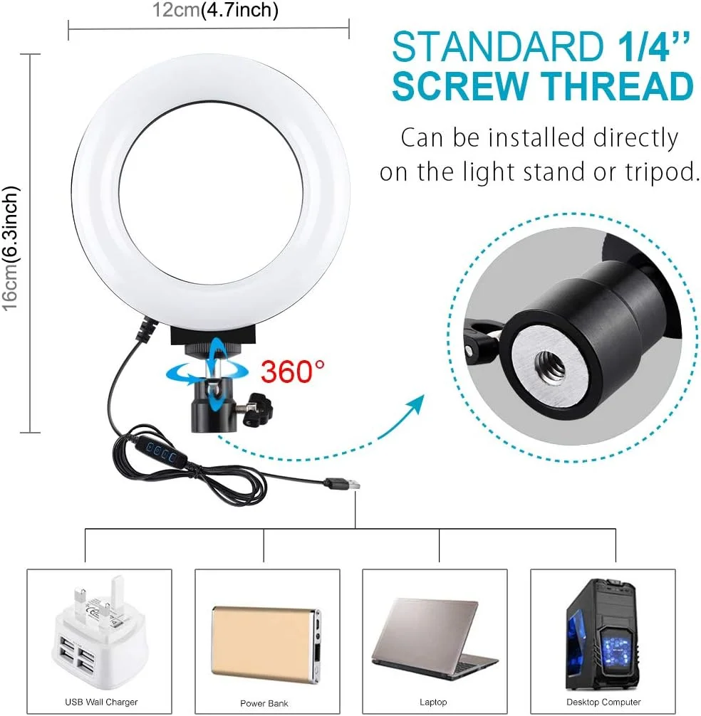 نور حلقه ای ال ای دی سلفی PULUZ 4.6 اینچی با پایه سه پایه کفش سرد برای آرایش و تجهیزات وبلاگ نویسی ویدیویی یوتیوب نور حلقه ای ال ای دی سلفی PULUZ 4.6 اینچی با پایه سه پایه کفش سرد برای آرایش و تجهیزات وبلاگ نویسی ویدیویی یوتیوب