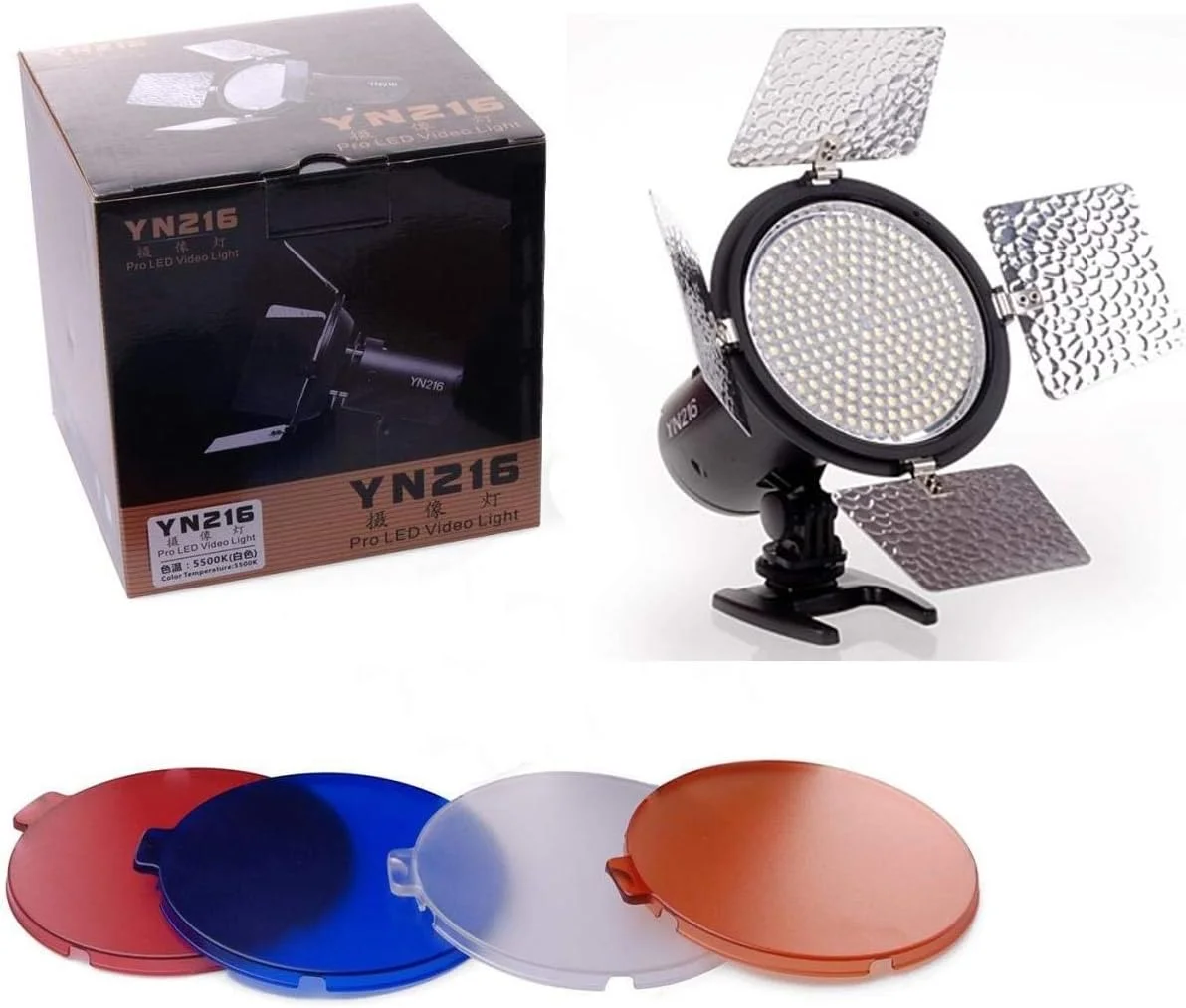 نور ویدئویی ال ای دی حرفه ای Yongnuo YN216 5500K برای دوربین فیلمبرداری DSLR نور ویدئویی ال ای دی حرفه ای Yongnuo YN216 5500K برای دوربین فیلمبرداری DSLR