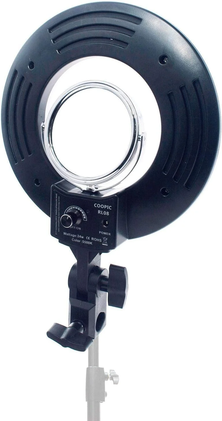 نور حلقه ای LED مدل COOPIC RL-08 مناسب موبایل/دوربین عکاسی/فیلمبرداری، 8 اینچ/20 سانتیمتر، 24 وات، 120 عدد LED SMD، 5500K، با قابلیت تنظیم نور برای پرتره، عکاسی و فیلمبرداری در یوتیوب و واین نور حلقه ای LED مدل COOPIC RL-08 مناسب موبایل/دوربین عکاسی/فیلمبرداری، 8 اینچ/20 سانتیمتر، 24 وات، 120 عدد LED SMD، 5500K، با قابلیت تنظیم نور برای پرتره، عکاسی و فیلمبرداری در یوتیوب و واین