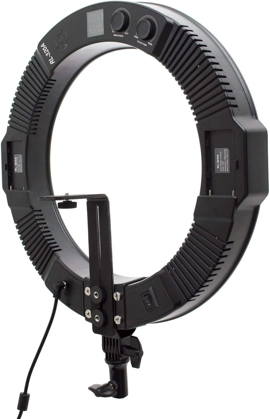 نور حلقه ای ویدئویی COOPIC RL-320A دو رنگ 3200K-5600K با قابلیت تنظیم نور (18 اینچ / 46 سانتی متر بیرونی 40 وات، 160 عدد LED SMD) نور حلقه ای ویدئویی COOPIC RL-320A دو رنگ 3200K-5600K با قابلیت تنظیم نور (18 اینچ / 46 سانتی متر بیرونی 40 وات، 160 عدد LED SMD)